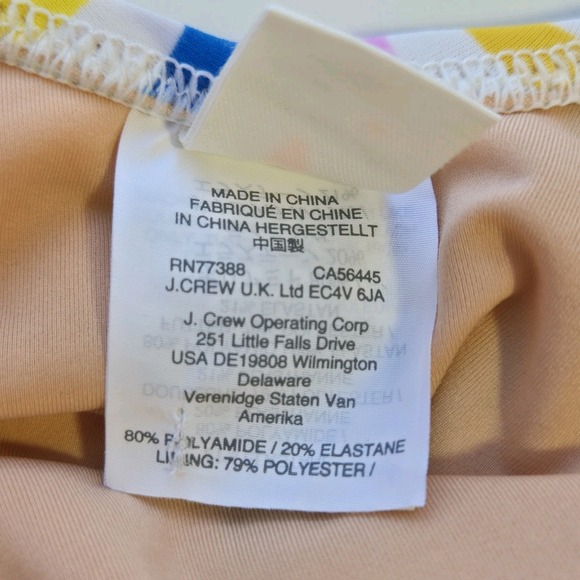 Crewcuts Girls Striped Ruffle Bathingsuit Size 8 Colorful One Piece Swimsuit - Picture 6 of 8